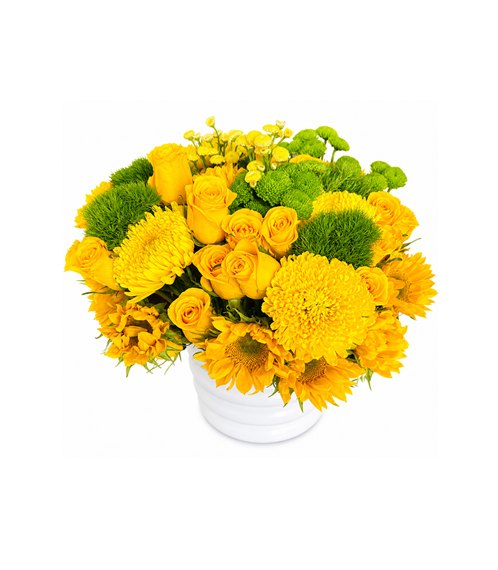 Shades of Yellow Garden – Premium Deluxe Arrangement (Residential)